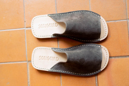 Suede Slip-on Sandals