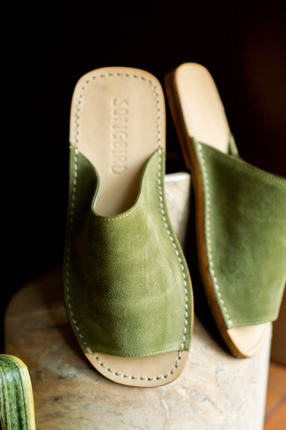 Suede Slip-on Sandals