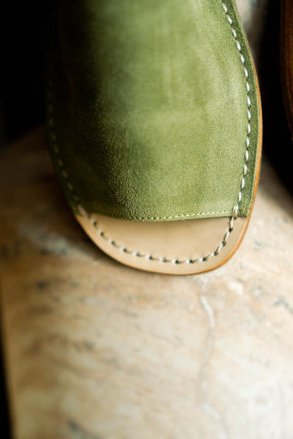 Suede Slip-on Sandals
