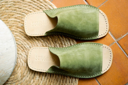 Suede Slip-on Sandals