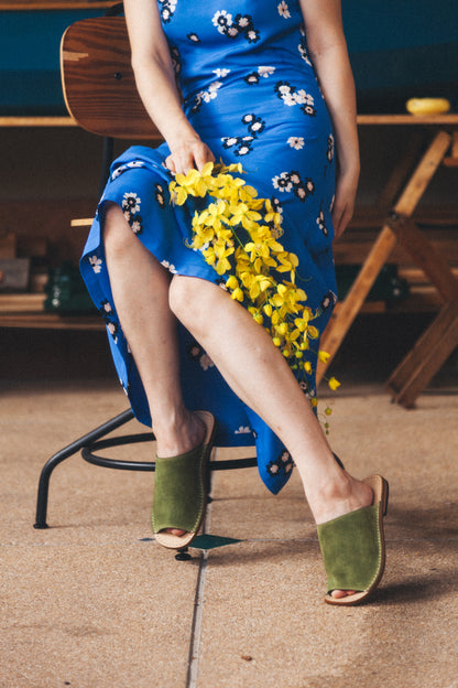Suede Slip-on Sandals