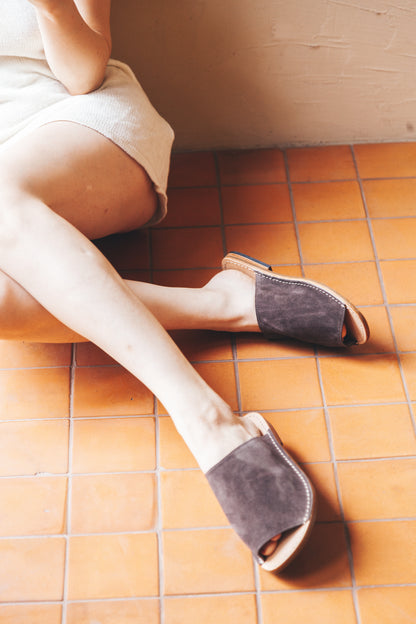 Suede Slip-on Sandals